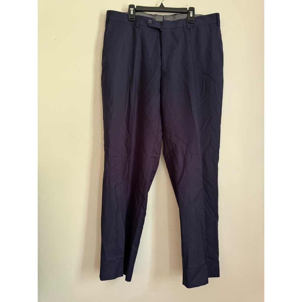 J. Hilburn Vitale Barberis Canonico Super 150s Wool Dress Pants Navy 35x39.5L
